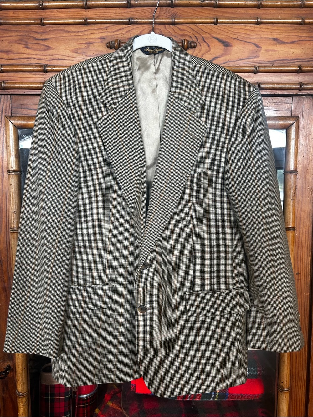 Brooks Brothers Men's Houndstooth Sport Coat - Brown/Beige